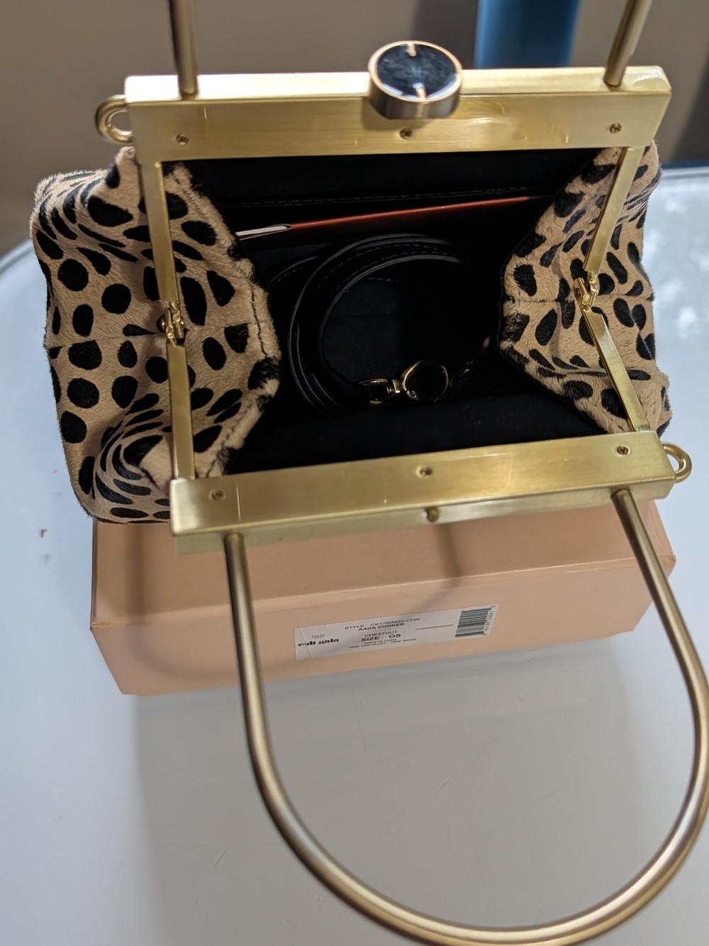 Cult Gaia Estella Bag - Leopard Spot Top-Handle Women’s Bag - Picture 3 of 5